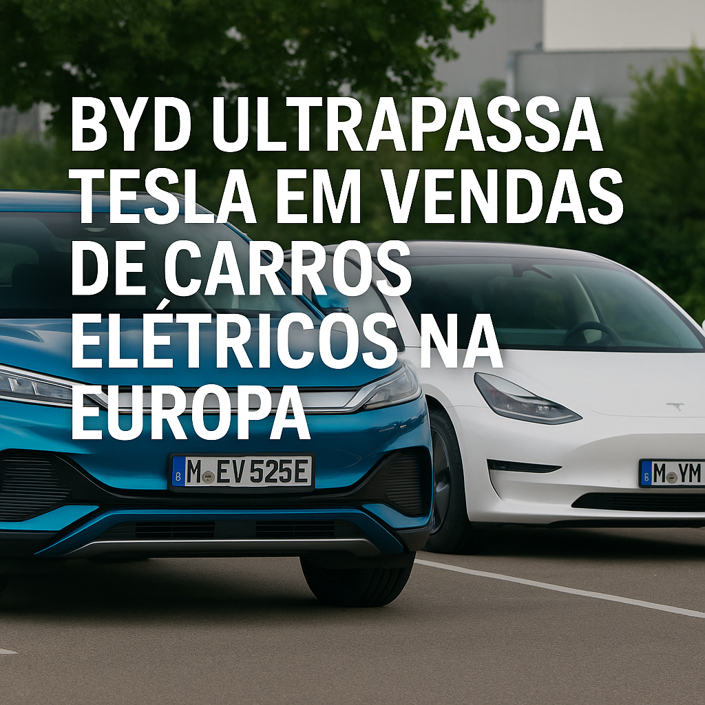 Leia mais sobre o artigo BYD ultrapassa Tesla em vendas de carros elétricos na Europa